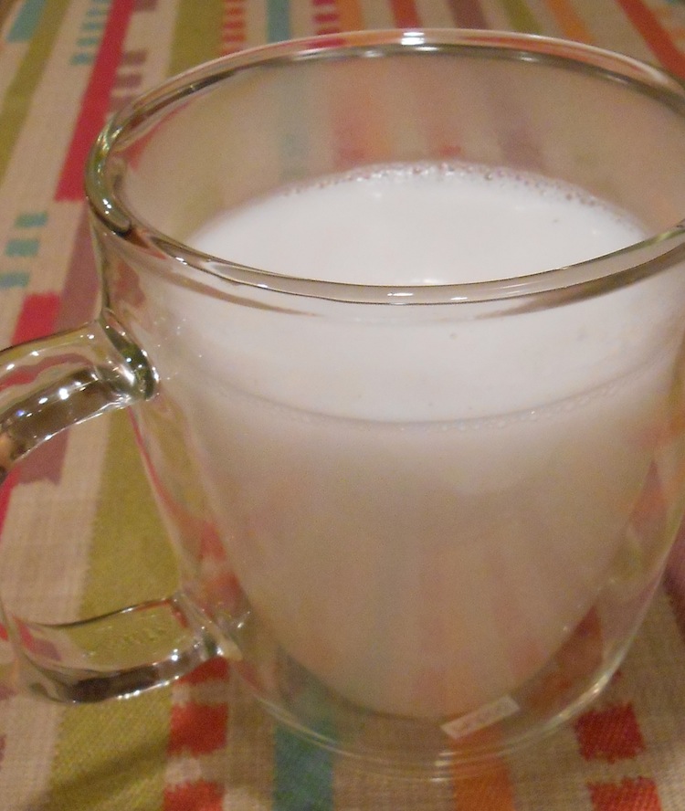 a cup of coconut milk