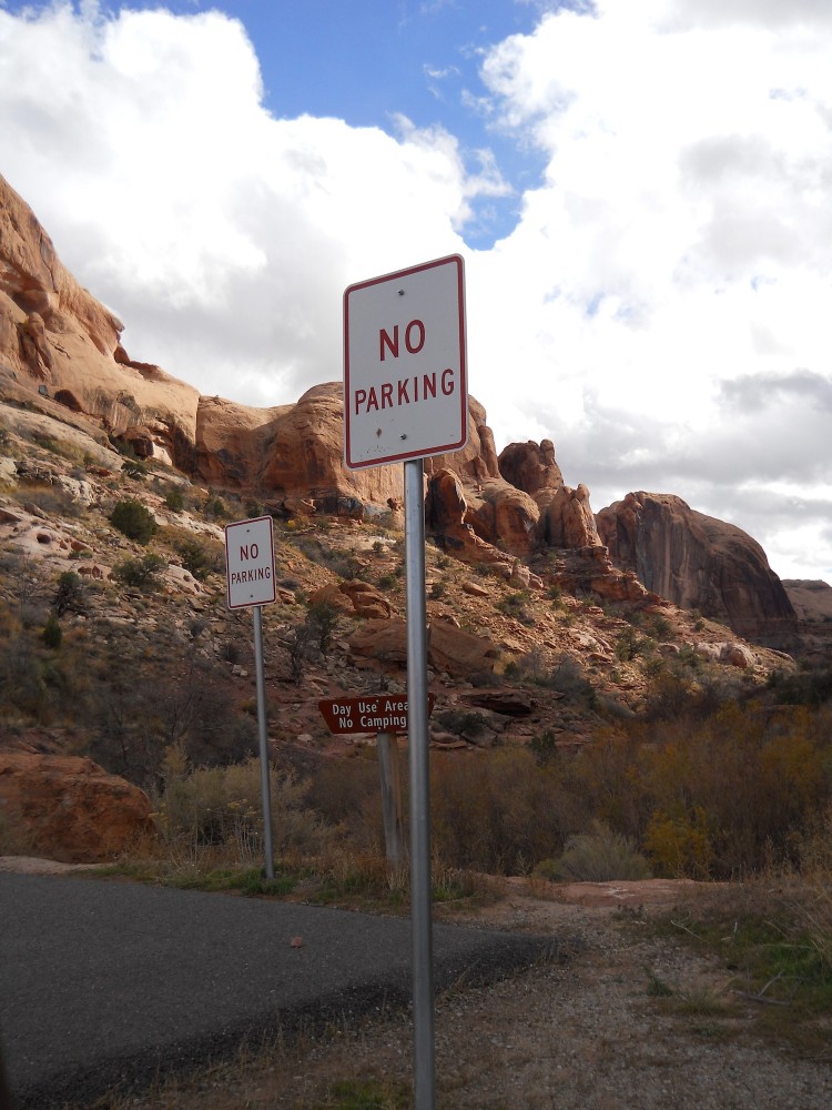 trailhead in Utah desert